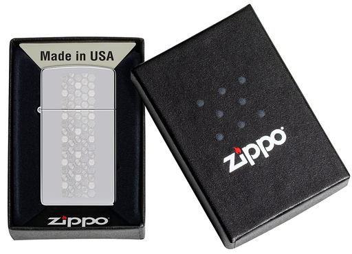 Зажигалка ZIPPO узкая Медовые соты | Slim® Honeycomb 46270