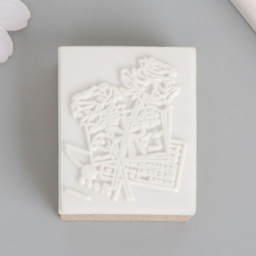 Печать дерево, резина Розы и письма, 5?4?2.5 см