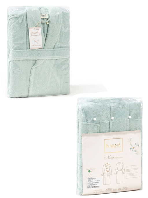 Халат махровый KARNA NORA (Ментол)  фото 13