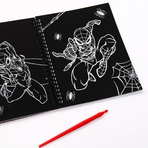 Набор для творчества с заданиями Гравюры, цветной фон, 8 гравюр, Человек-паук - Marvel фото 4