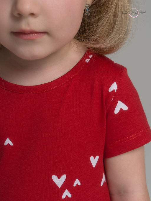 Платье Лето беленькие сердечки