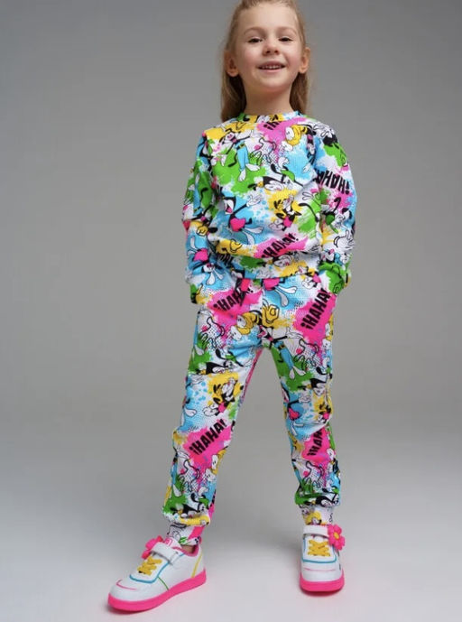 12442042 Брюки трикотажные для девочек