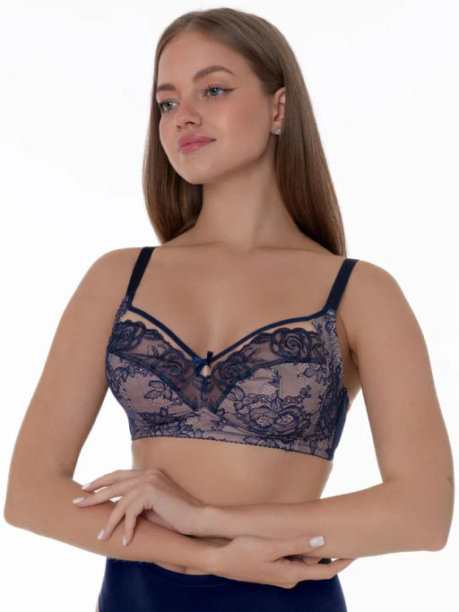 Бюстгальтер Milavitsa 128010/G66 кобальт/нюд