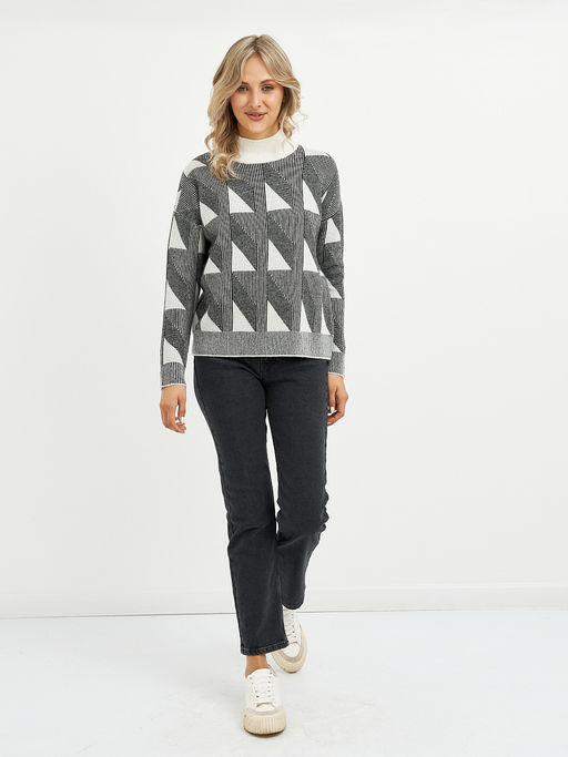 водолазка женская из шерсти с ромбами - Glenfield фото 3