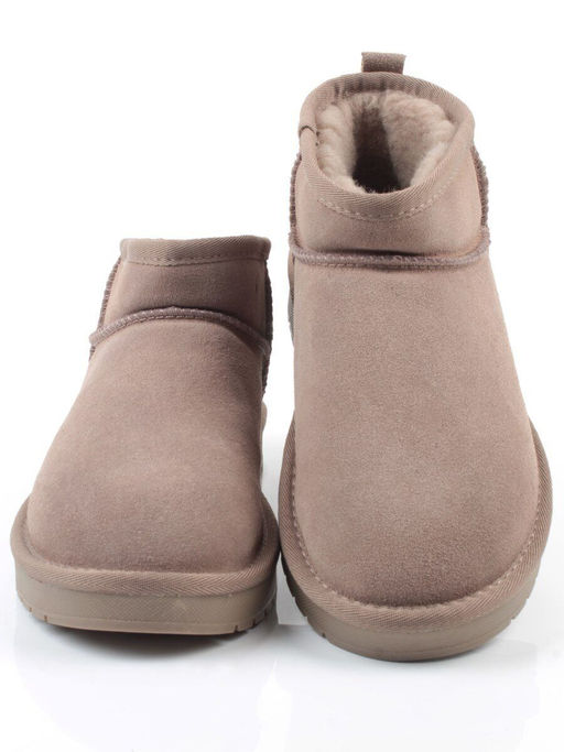 04-PF8300-4 GRAY/BEIGE Угги женские (натуральная замша, 100% шерсть)