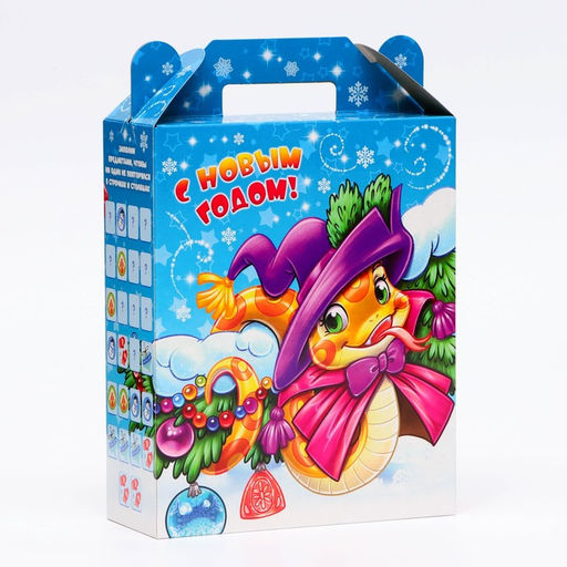 Цена за 5 шт. Подарочная коробка новогодняя «Эники - Беники», для сладких подарков, 17×7×25.5 см