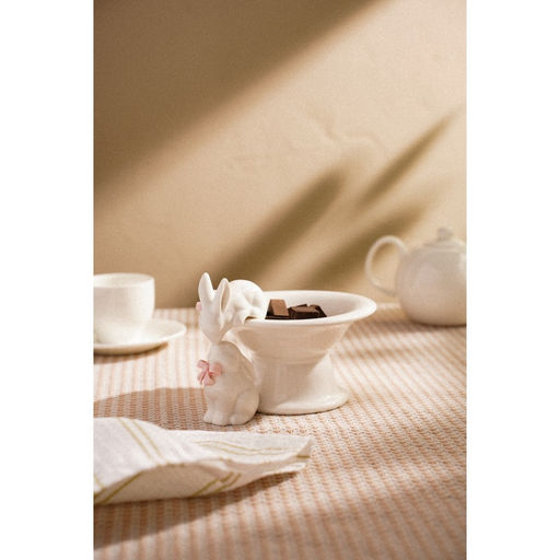 Конфетница SL Home Лесные кролики, 160 мл, 18?15?13 см, фарфор, белая