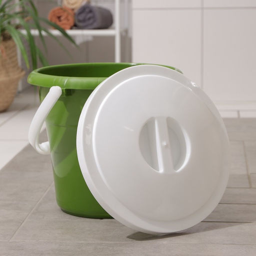 Ведро с крышкой «Евро», 12 л, d=33 см, h=29 см, МИКС