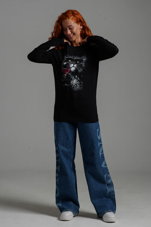 8541 Футболка с длинным рукавом женская