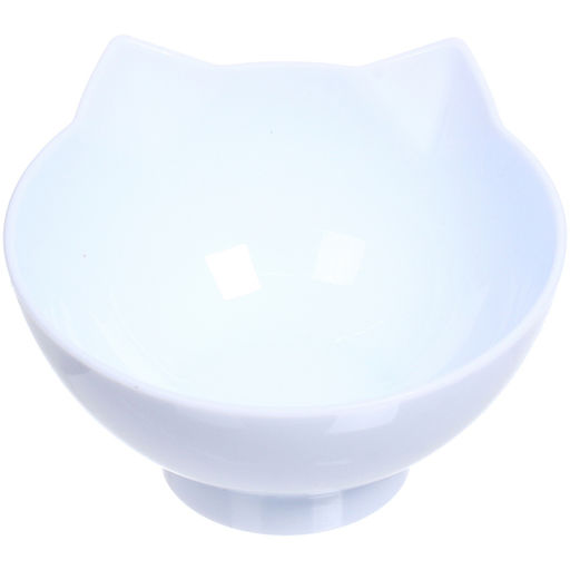 Миски пластиковые на подставке 3шт "МУРОЧКИН", цвет белый, 39,5*12*13см/270мл