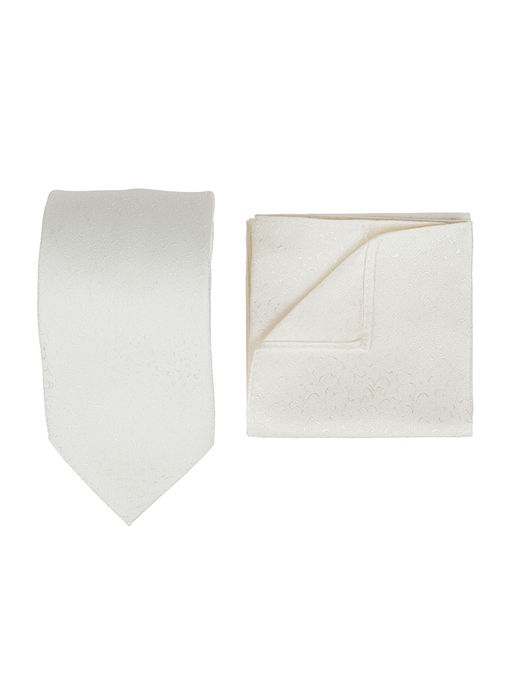 Галстук мужской с платком CARPENTER Carpenter-poly 8-айвори 402.1.09  фото 3