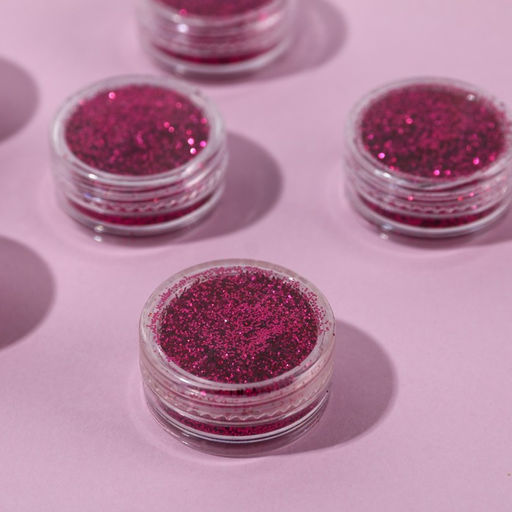 Набор блесток для декора, мелкий помол, цвет насыщенный розовый, 6 штук - Beauty fox фото 2