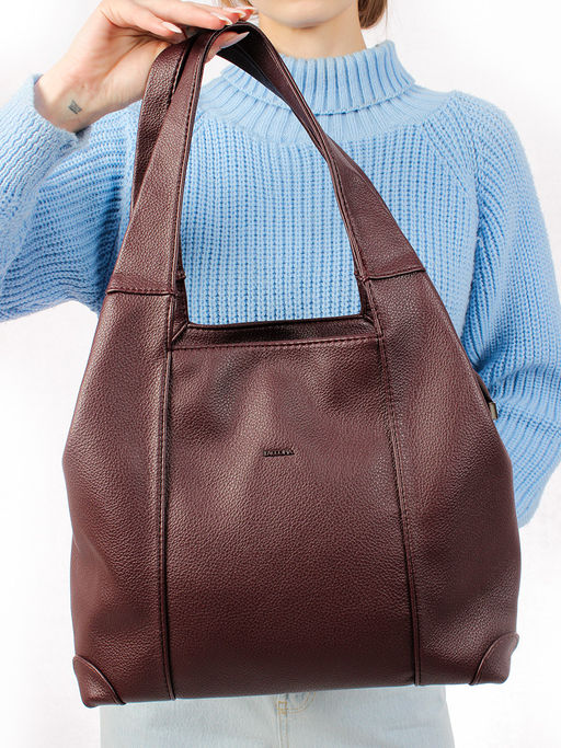 LACCOMA сумка Валери-Y2005-бордовый эко кожа хлопок