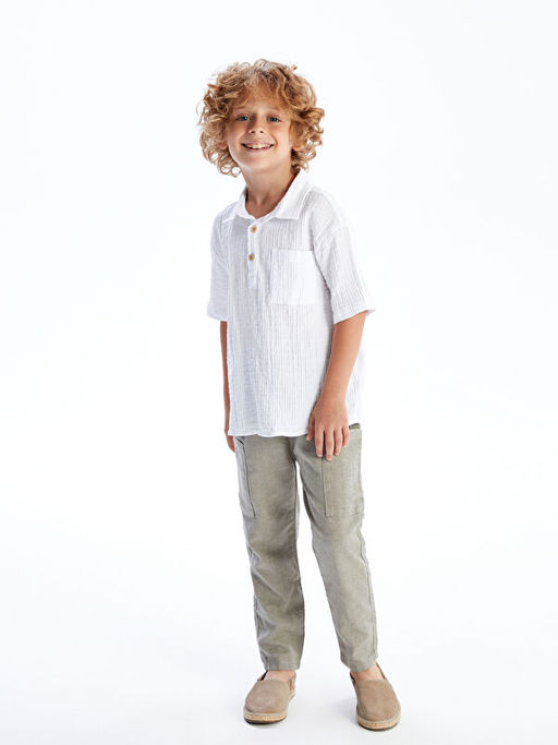 K?sa Kollu Cepli Erkek ?ocuk G?mlek