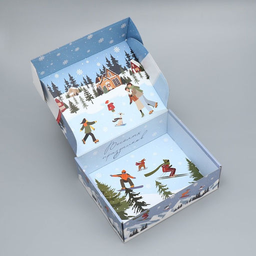 Коробка складная Снежный город , 27 21 9 см - Дарите счастье фото 4