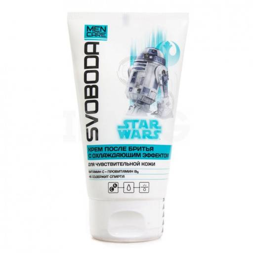 Цена снижена! SVOBODA MEN CARE п/бритья крем 150мл STAR WARS д/чувств.кожи с охлаждающим эффектом