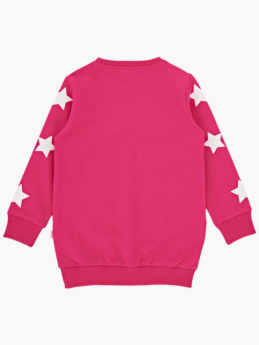 Платье из футера с принтом на рукавах UD 7298 малина - Mini maxi фото 5