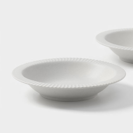 Тарелки Magistro Jarwah Lausanne, 550 мл, 21.3×4 см, глубокие, набор 2 шт., фарфор, серые