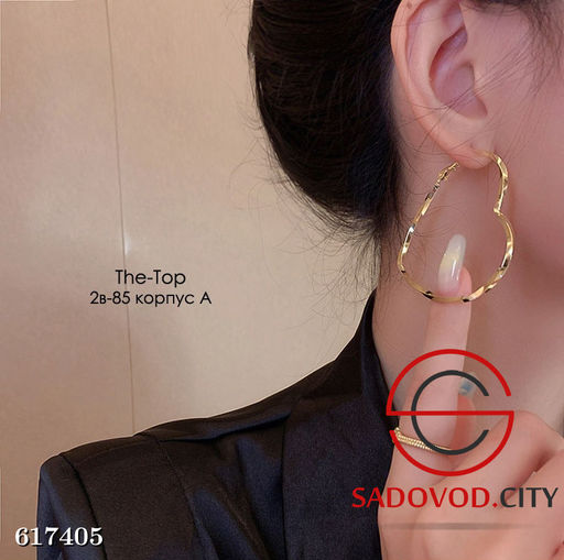 Серьги большие сердечки - Bruno фото 3