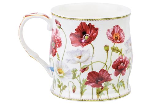 Кружка 350 мл 11,5*8,5*8,5 см "Маки" NEW BONE CHINA