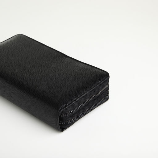 Портмоне-клатч мужской TEXTURA, 2 отделения, на молнии, чёрное