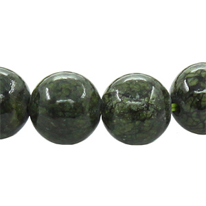 Змеевик зеленый (Серпентин) 10мм, браслет "Классика" длина 17см