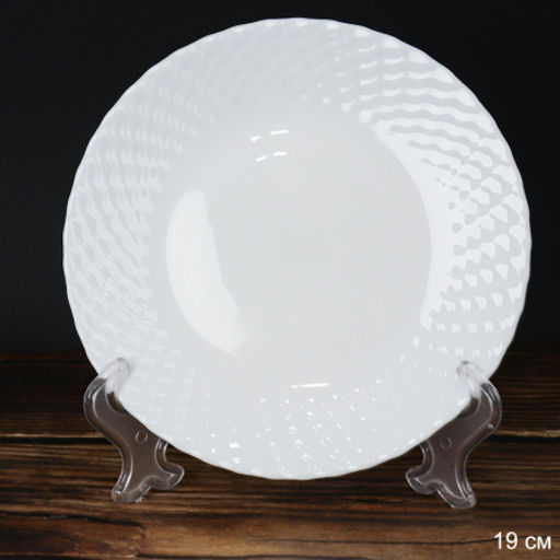 Тарелка 190 мм Фактурная белая / WVP75Q (WHITE) /уп 72/ - Галеонтрейд фото 3