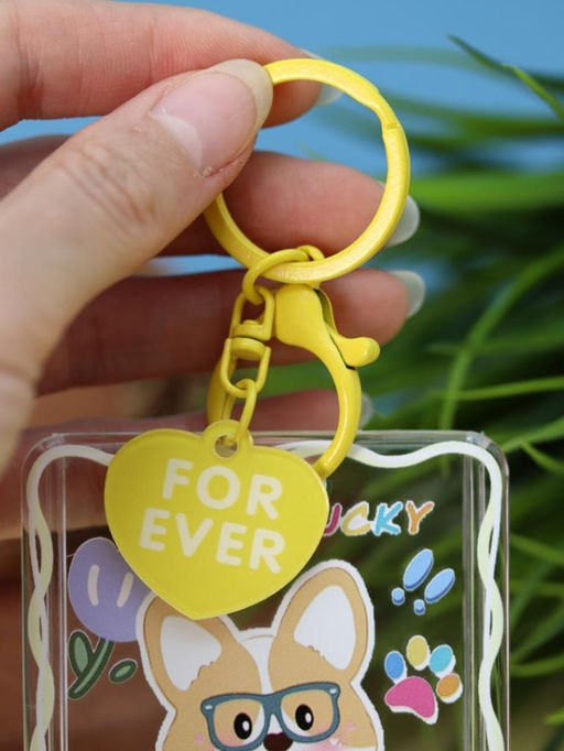 Футляр для карт с брелком "Enjoy the moment", yellow