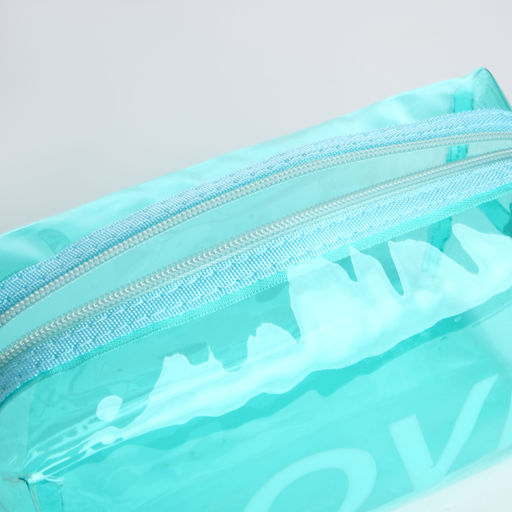 Косметичка ПВХ L-б/н LOVE, 19*8*11, отд на молнии, зеленый - Simaland фото 3