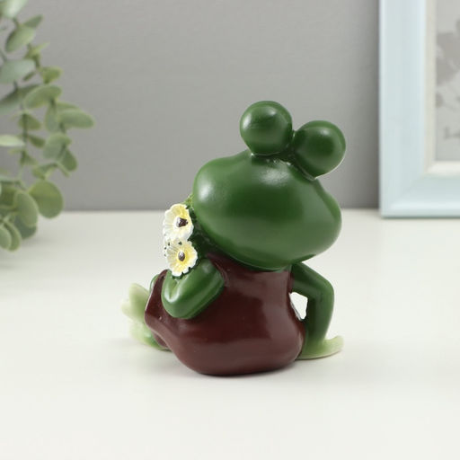 Фигурка полистоун TAKE IT EASY Лягушка с ромашкой, 7?9.5?11.5 см