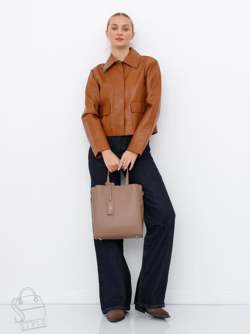 Сумка женская кожаная 6062L d.apricot Polina&Eiterou