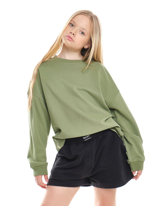 Свитшот базовый однотонный 22-7664 красный - Mini maxi фото 38