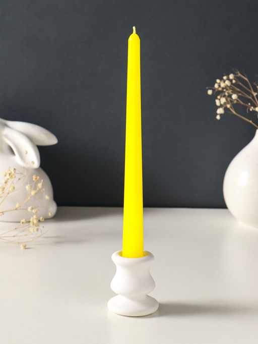 Набор свечей античных, 2.3×24.5 см, 5 ч, 55 г, 4 шт., жёлтый