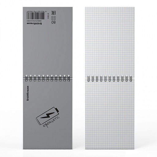 Цена за 5 шт. Блокнот с пластиковой обложкой на спирали ErichKrause Life Style, серебристый, A6, 80 листов, клетка  фото 3