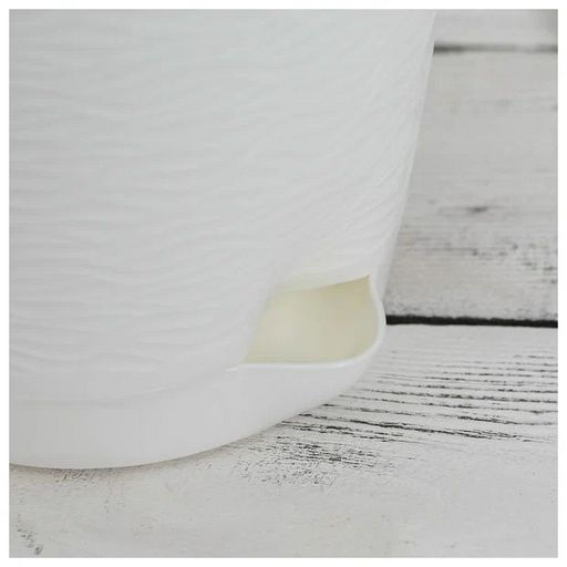 Кашпо Блюз (1,5л) Цв. Белый (Арт. КШ-8681) - Вмс фото 3