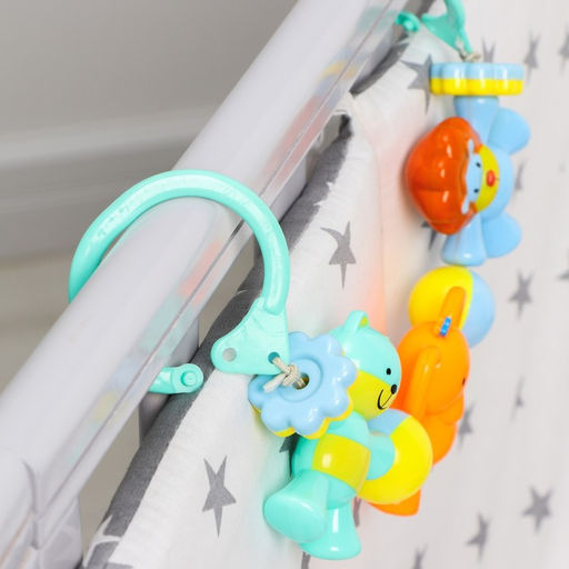 Растяжка на коляску/кроватку Котик, Слоник, Львенок, 3 игрушки, цвет МИКС, Крошка Я  фото 3