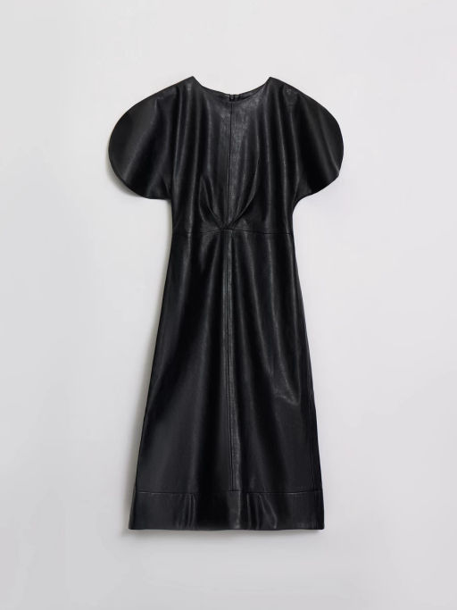 Платье миди из искусственной кожи / Zarina