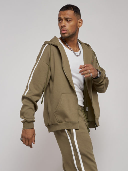 Спортивный костюм мужской трикотажный демисезонный цвета хаки 12011Kh - Mtforce фото 24