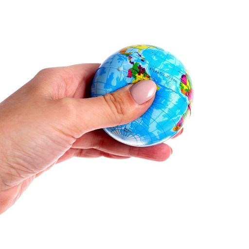 Цена за 12 шт. Мяч детский мягкий «Глобус», в шоубоксе