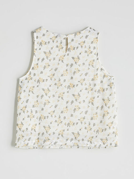 Bisiklet Yaka ?i?ekli K?z ?ocuk Atlet