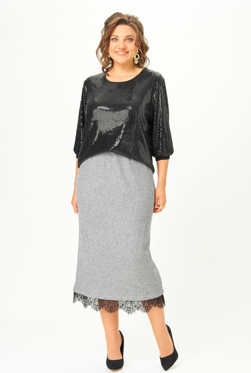 Юбка ANDINA CITY 1020-25 серый