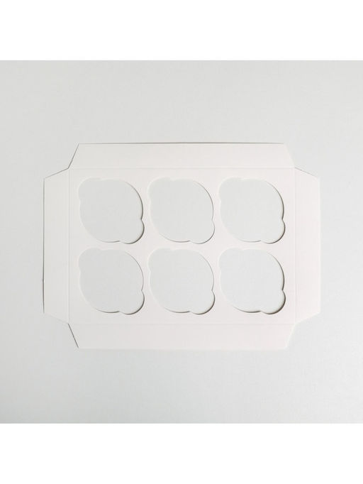 Цена за 5 шт. Коробка для капкейков, кондитерская упаковка, 6 ячеек «23 Февраля», 23×16×10 см