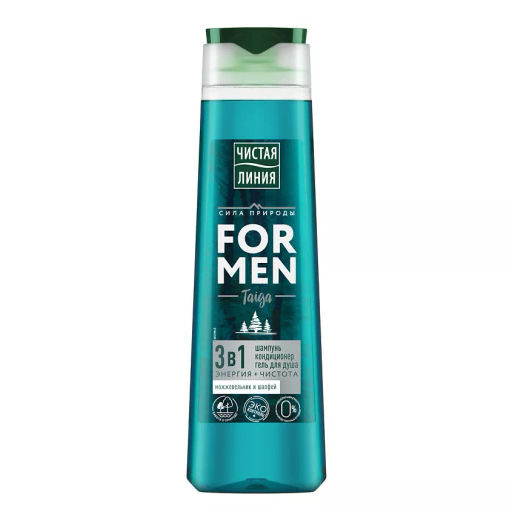 ЧИСТ.ЛИНИЯ д/волос шампунь 400мл Для мужчин 3в1 Энергия и чистота
