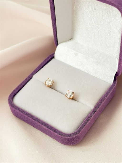 Серьги-гвоздики "Блеск нежности" 0,5-0,6 (Г9)