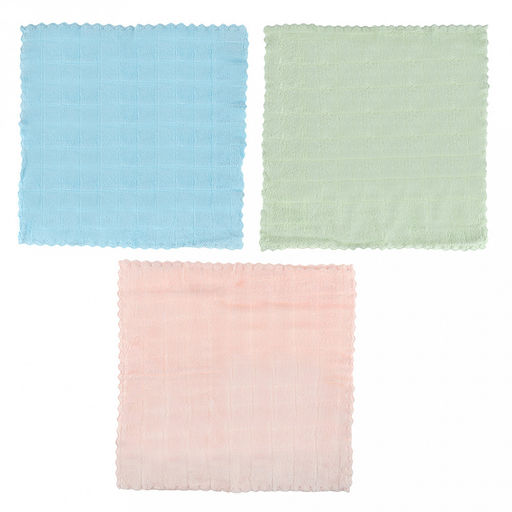 Салфетка для уборки 30х30см "Чистюля", микрофибра, набор 3шт (Китай)