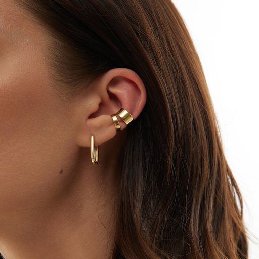 Базовые позолоченные серьги из серебра