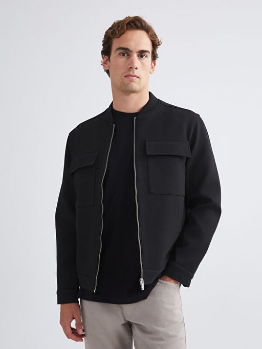 Bomber Yaka Uzun Kollu Erkek Ceket
