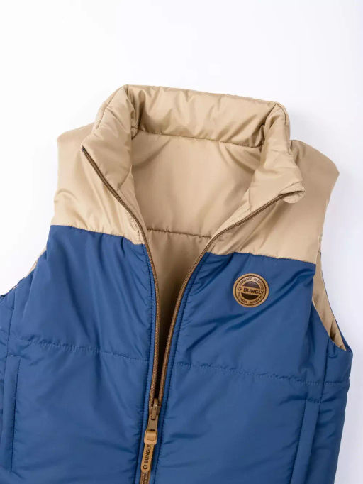 Жилет стеганый на молнии двухсторонний Шторм/Беж 7+ - Bungly фото 2