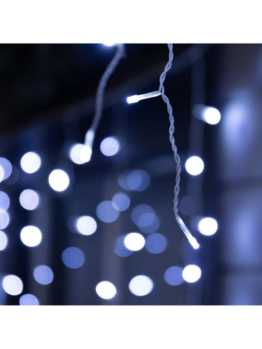 Гирлянда «Бахрома» 25 × 0.7 м, IP44, УМС, белая нить, 450 LED, свечение белое, 220 В