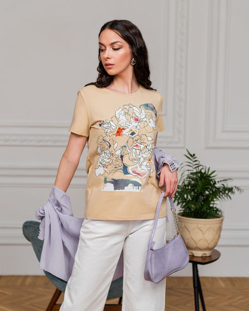 Футболка из хлопка FPP018 - Sahar art lab фото 8